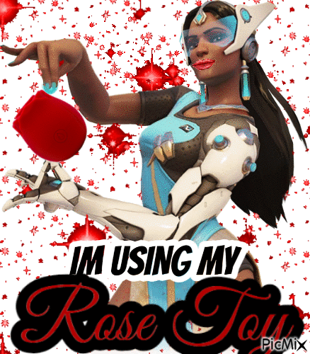 symmetra uses her rose toy - Free animated GIF