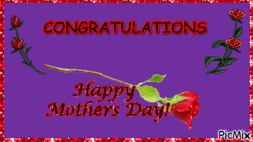 Congrats Mother's Day - Бесплатный анимированный гифка