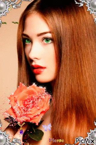 la rose symbole de l'amour - GIF animé gratuit