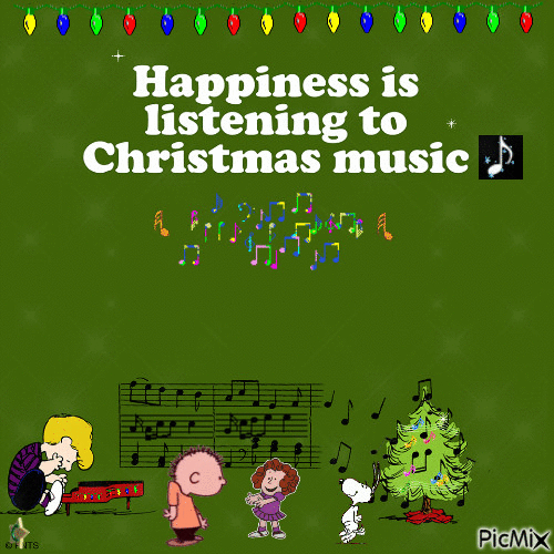 Listening To Christmas Music - Бесплатни анимирани ГИФ