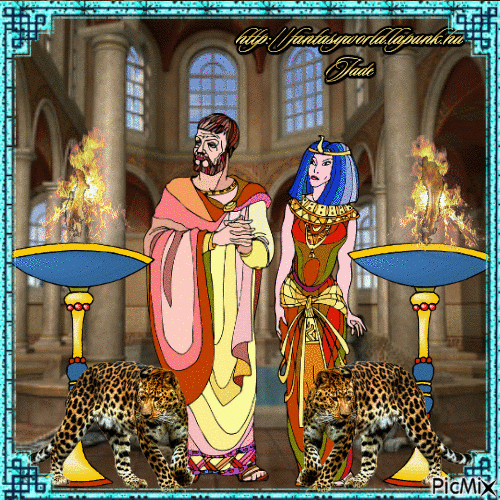 Antonius és Kleopátra - GIF animado gratis