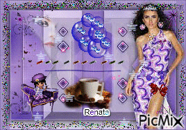lady purple - Ilmainen animoitu GIF