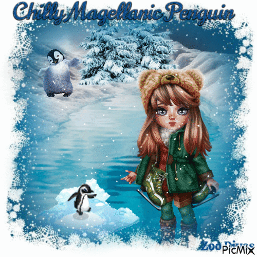 Chilly Magellanic penguin - GIF animado grátis