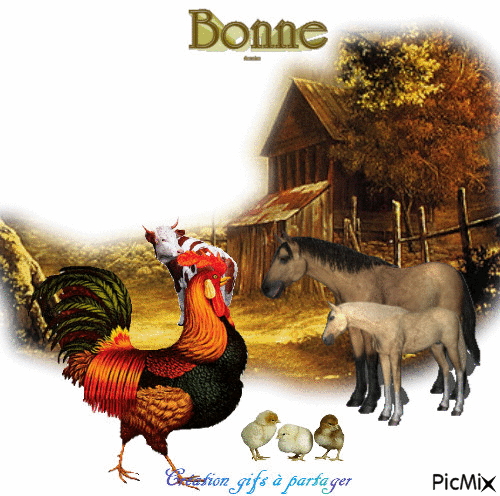 Bonne semaine - Бесплатный анимированный гифка