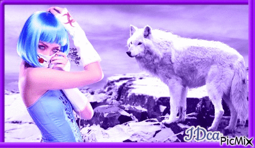 Belle et les loups - Darmowy animowany GIF