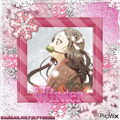 ♥#♥Nezuko in Winter♥#♥ - Gratis geanimeerde GIF