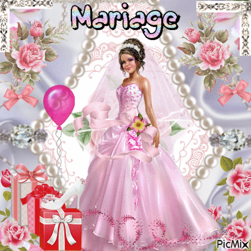 Mariage en rose - Besplatni animirani GIF