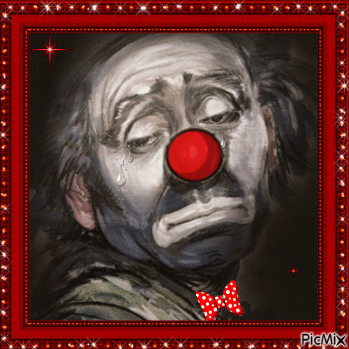 Le clown triste. - GIF animé gratuit