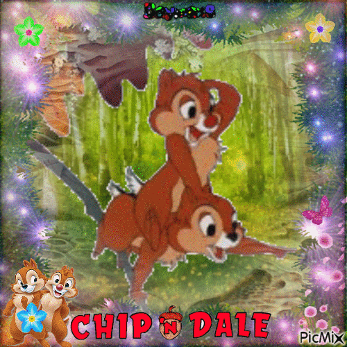 Chip and Dale - GIF animé gratuit