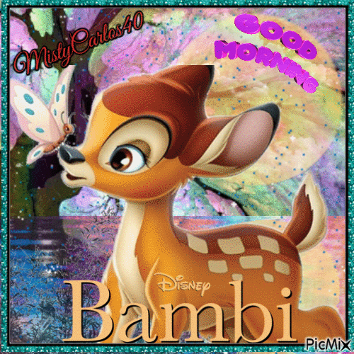 Disney Bambi Good Morning - GIF เคลื่อนไหวฟรี