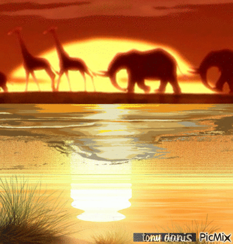 AFRICA original backgrounds, painting,digital art by tonydanis GREECE  HELLAS fantasy fantasia 3d animation imagination gif peace love - Free animated  GIF - PicMix