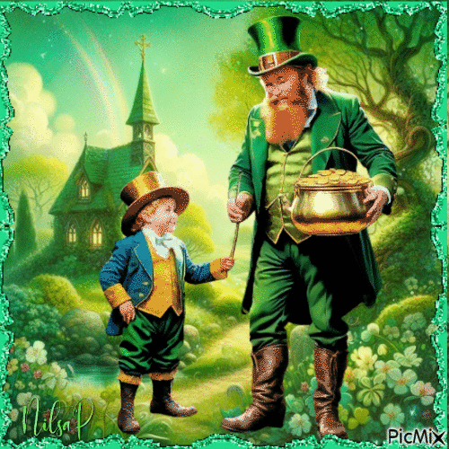 Vintage St. Patrick's Day - Zdarma animovaný GIF