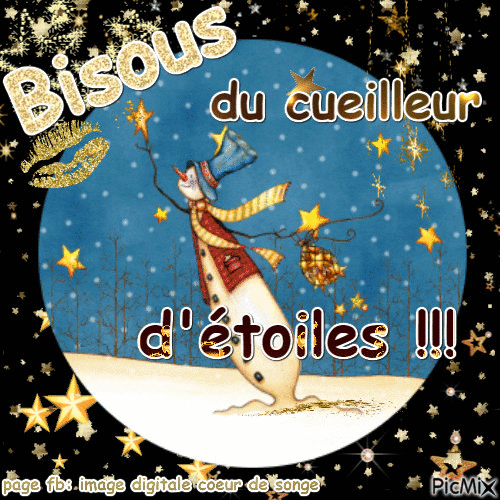 bisous du cueilleur d'étoiles !!! - Zdarma animovaný GIF