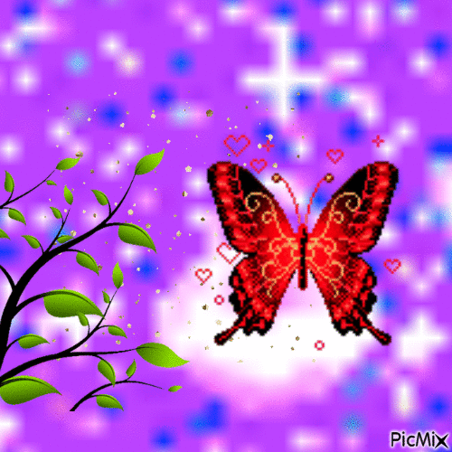 Der Schmetterlingsgarten - GIF animado grátis