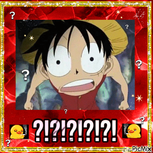 One Piece Luffy ?!?!?!?!?! - Darmowy animowany GIF