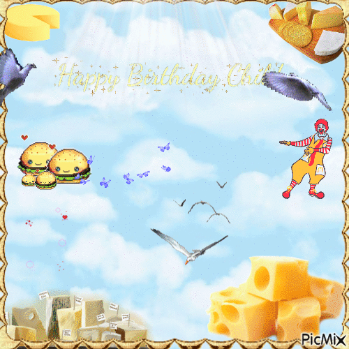 Happy Cheesy Birthday - Darmowy animowany GIF
