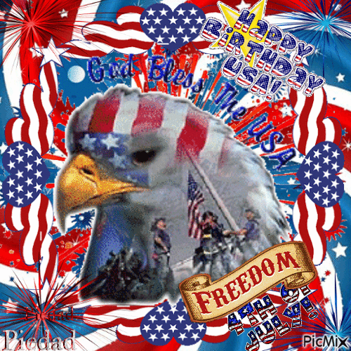 HAPPY BIRTHDAY UNITED STATES OF AMERICA - Бесплатный анимированный гифка - PicMix