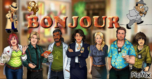 bonjour criminal case - Zdarma animovaný GIF