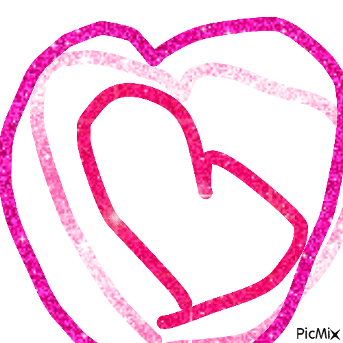 Cœurs roses - GIF animé gratuit