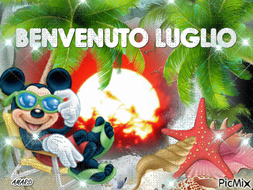 BENVENUTO LUGLIO - GIF animé gratuit