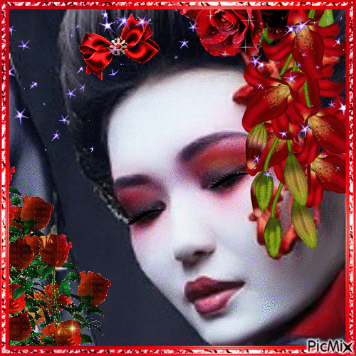 geisha - Бесплатный анимированный гифка