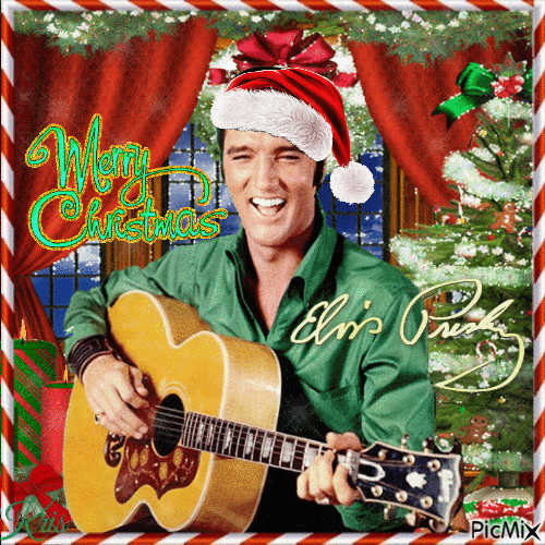 Joyeux Noël Elvis ! - GIF animé gratuit