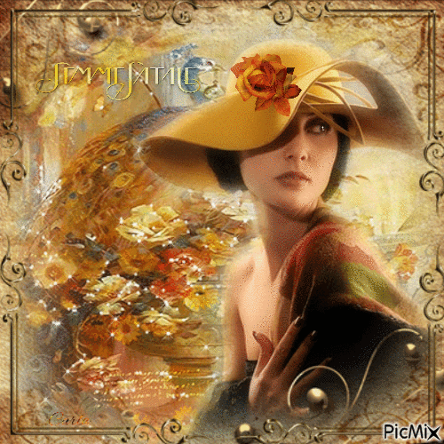 Woman Vintage with Chapeau Contest. - 免费动画 GIF