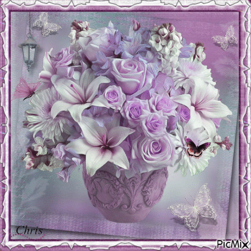 Bouquet de fleurs - Darmowy animowany GIF