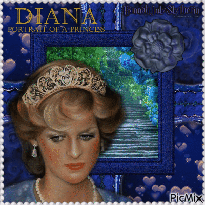 {{Princess Diana in Blue}} - GIF animé gratuit