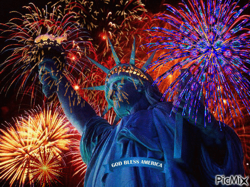 July 4(  Independence day  ) - GIF animé gratuit