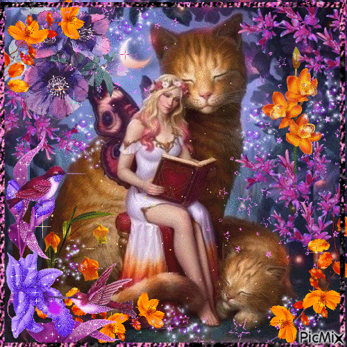 fairy cat - Ingyenes animált GIF