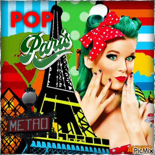 Pop Art Paris - GIF animé gratuit