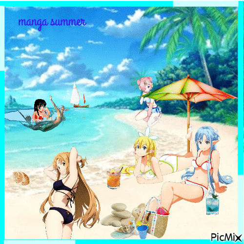 manga summer - Zdarma animovaný GIF