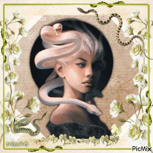La femme et le serpent - 免费动画 GIF