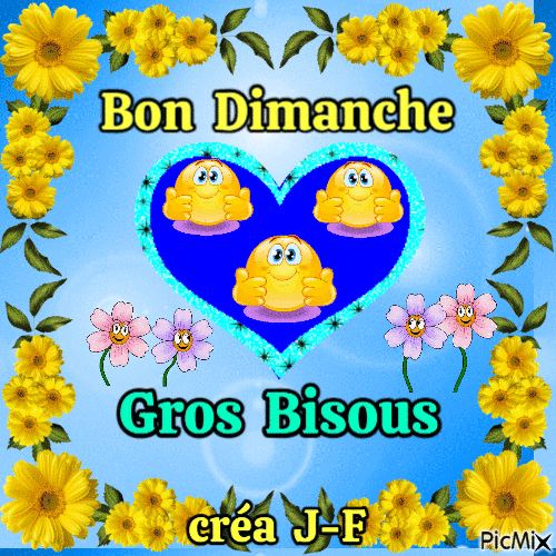 bon dimanche - Bezmaksas animēts GIF