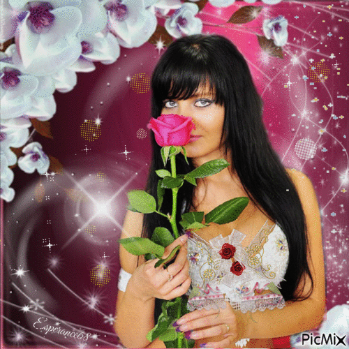🌹 La rose parfumée de Caelina 🌹 - GIF animate gratis