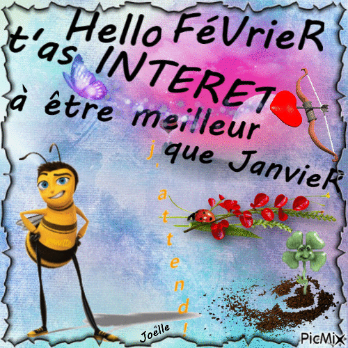 Hello février - Free animated GIF