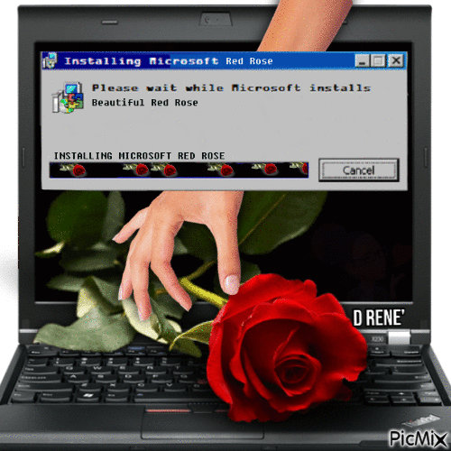 I LOVE Roses - GIF animasi gratis