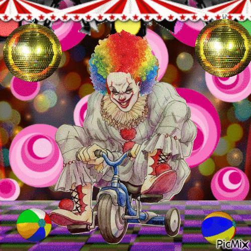 Pennywise the Circus Disco Clown - Free animated GIF