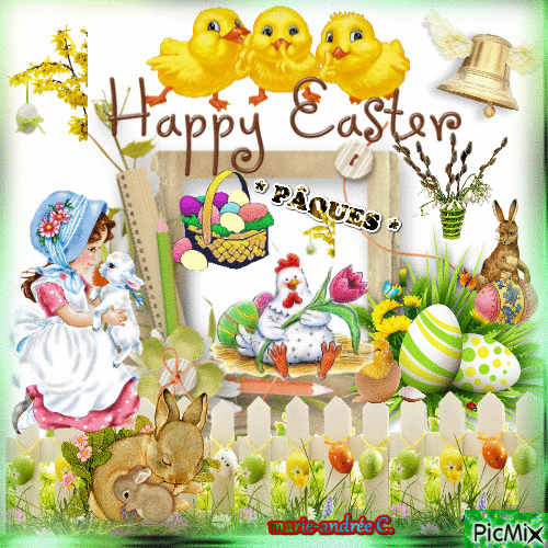 " Happy Easter " . - Безплатен анимиран GIF