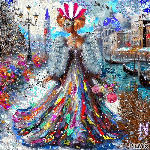 Первый Снег Венеция - Gratis animerad GIF