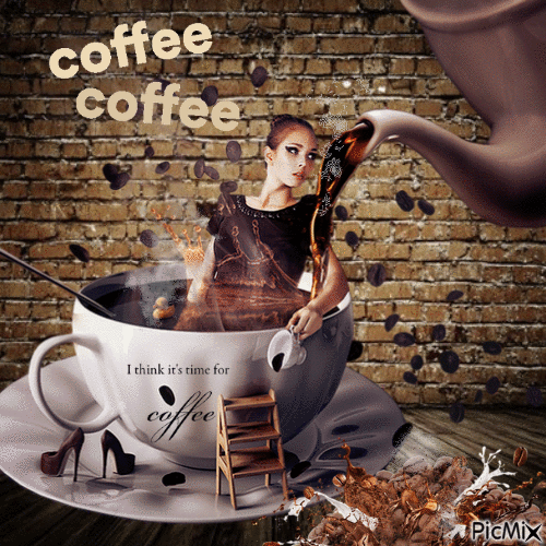Coffee... - Gratis animerad GIF