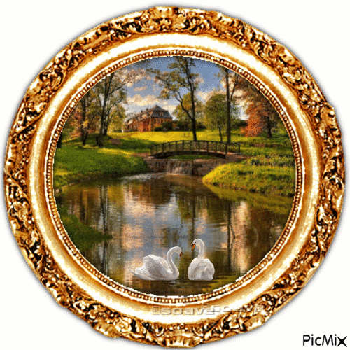 Swans, autumn - Δωρεάν κινούμενο GIF