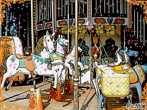 Petit cheval de manège - 免费动画 GIF