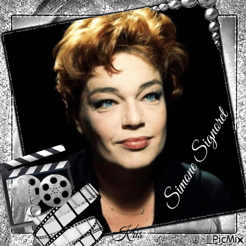 Portrait de Simone Signoret - Bezmaksas animēts GIF