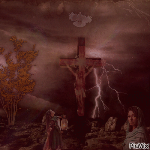 Jesus crucified - Nemokamas animacinis gif