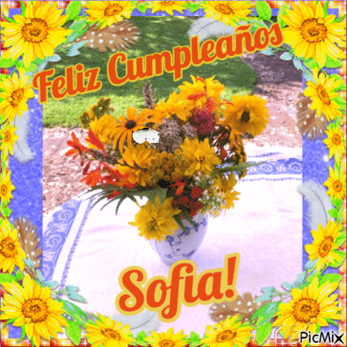 Feliz Cumpleaños a Sofia - GIF animé gratuit
