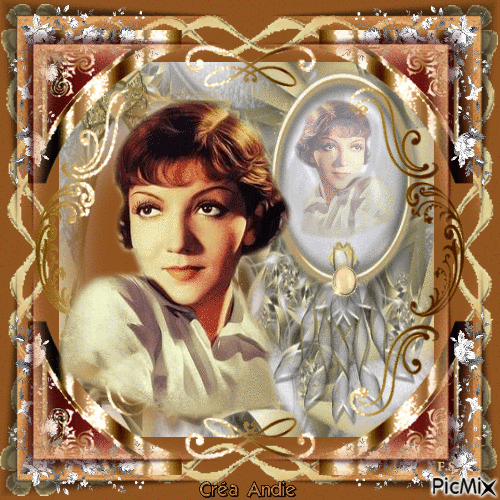 Claudette Colbert, Actrice Française - Free animated GIF