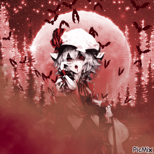 Remilia, the blood moon vampire - 無料のアニメーション GIF