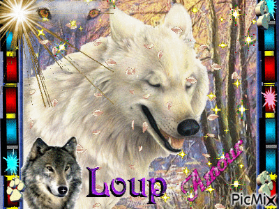 mes jolies loup amour - GIF animé gratuit